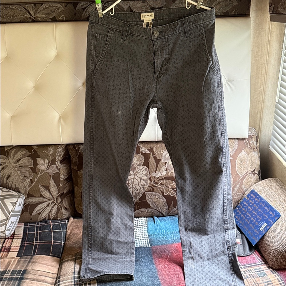 Dockers Patterned Charcoal Pants